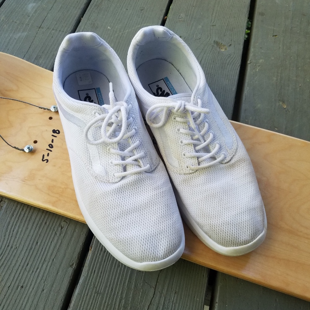 Van's white sneakers